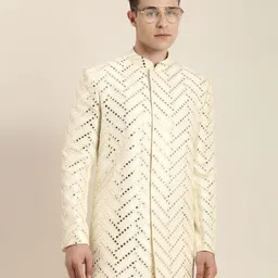 VASTRAMAY Embellished Sherwani-image-19