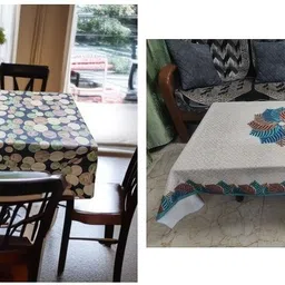 kashhtu Polyester 6 Seater Floral Table Cover-picture-32