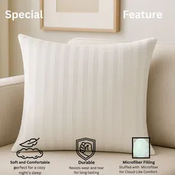 siroki bond Microfibre Cushion Pack of 5 Stripes 12X12 Inch Microfiber Filling Sofa Cushion for Guestroom Car Soft Fluffy Cushion image 2