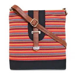 Sabhyata Geometric Printed Water Resistant Structured Sling Bag-picture-12