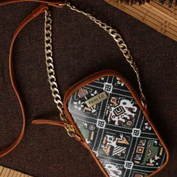 Priyaasi Brown PU Structured Sling Bag-picture-31