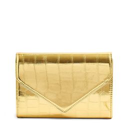 Accessorize London Women's Gold Milly Croc Clutch Bag-picture-34