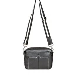 Sassora Textured Leather Structured Sling Bag image 2