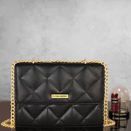 FLYING BERRY Black Textured Sling Bag-picture-10