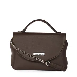 FLYING BERRY Brown Solid Sling Bag image 2