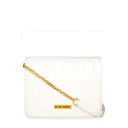 FLYING BERRY White Solid Sling Bag image 2