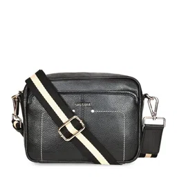 Sassora Textured Leather Structured Sling Bag image 3