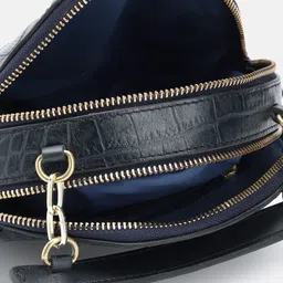 Hidesign Croc-Textured Leather Circular Sling Bag image 5