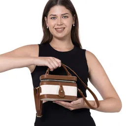 yelloe Colourblocked Bucket Sling Bag image 2