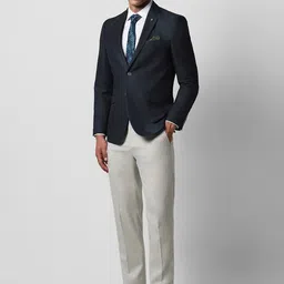 Van Heusen Self Design Slim-Fit Single-Breasted Blazer image 5