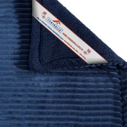 FABINALIV Navy Blue Striped Woollen Mild Winter 450 GSM Double Bed Comforter image 5