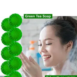 GROOVY Set Of 10 Pistachio Power Green Tea Soaps - 100 g Each image 2