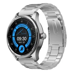 fastrack Magnus FX1 Smartwatch with Bluetooth Calling (35mm UltraVU Display, IP68 Water Resistant, Silver Strap) image 1