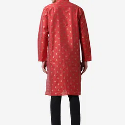 ROYAL KURTA Men Ethnic Motifs Jacquard Indie Prints Kurta image 2