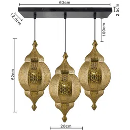 Homesake Gold-Toned  Handcrafted Moroccan Orb Cluster Light image 2