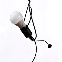 BrightLyt Black Contemporary Metal Abstract Shaped Ceiling Lamp image 2