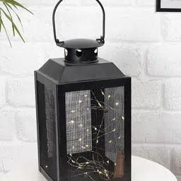 Homesake Black Iron Lantern & Candle Tealight String Lights-picture-40