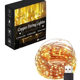 Homesake Yellow 2 Pieces Copper 100 LED Waterproof String Lights image 4