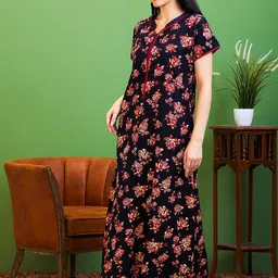 AV2 Printed Pure Cotton Maternity Maxi Nightdress image 5