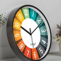 RANDOM Black & White Printed Contemporary Round Wall Clock image 4
