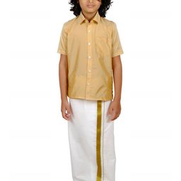 Sethukrishna Boys Beige Shirt-picture-26
