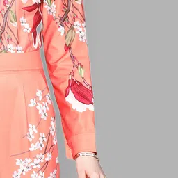 JC Collection Women Red & White Printed Top with Trousers image 3