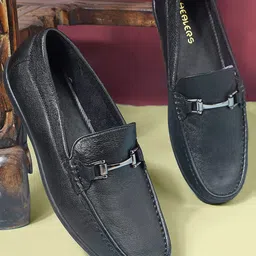 Liberty Men Textured Leather Loafers-picture-39