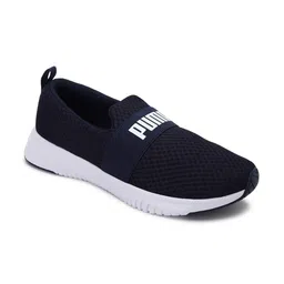 Puma Unisex Navy Blue Solid Textile Running Shoes image 4