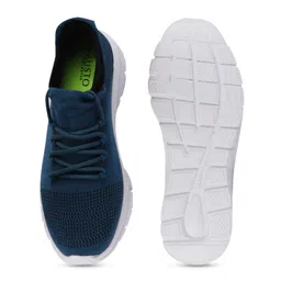 FAUSTO Men Teal Synthetic Running Shoes image 2