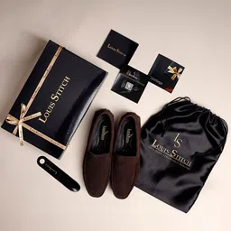 LOUIS STITCH Men Classic Handmade Suede Driving Loafers image 5