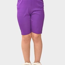 BONKIDS Girls Purple Skinny Fit High-Rise Sports Shorts-picture-38