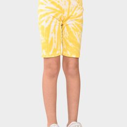 BONKIDS Girls Yellow Printed Skinny Fit High-Rise Shorts-picture-33