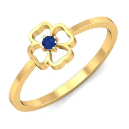 KUBERBOX Fianza 18KT Gold Sapphire Ring-1.8gm-picture-15