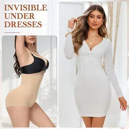 rlanos Tummy Tucker Women's High Waist with Anti Rolling Strips Shapewear for Women Comfortable Slimming Panties Underwear Shapewear Body Shapewear Shorts (Size : 28 to 34 Inch) image 5