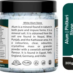 organic and pure Alum Stone Bar Fitkari Stone Phitkari for Face Deodorant Underarm Water (Jar) image 5