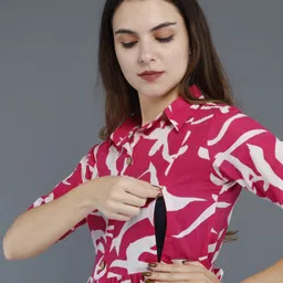 supbir Women Gown Pink Ankle Length Dress image 4