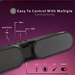 YAROH G2_America Wireless Rechargeable Bluetooth Speaker - Home Theatre Soundbar! 10 W Bluetooth Laptop/Desktop Speaker image 3