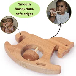 opatoys Wooden Neem Rattle Unicorn For 0 to 24 Months Babies Rattle Rattle image 5