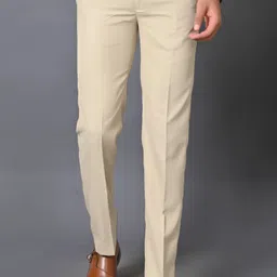el cielo Men Regular Fit Beige Cotton Blend Trousers-picture-14