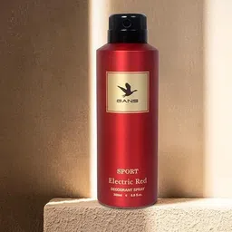gans Sport Electric Red Deodorant Spray for Men Fresh Woody Oud & Citrus Fragrance Perfume Body Spray - For Men image 4