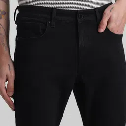 jack & jones Men Slim Low Rise Black Jeans image 4