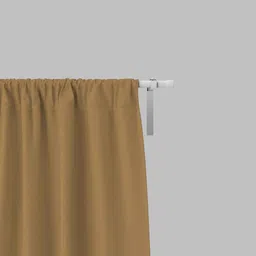 parda online Deep Beige Polyster Solid 5ft Blackout Rod Pocket Window/Door (2 Pc) image 2