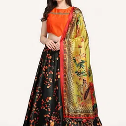 Kaizen TEXO FAB Floral Printed Semi-Stitched Lehenga & Unstitched Blouse With Dupatta-picture-34
