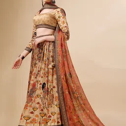 SAPTRANGI Embroidered Ready to Wear Lehenga & Blouse With Dupatta-picture-38