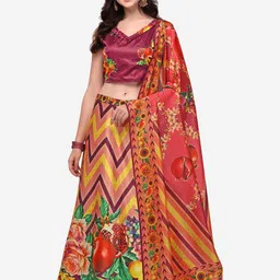 Kaizen TEXO FAB Printed Semi-Stitched Lehenga & Unstitched Blouse With Dupatta-picture-26