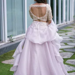 Aaryaa By Kashveen Kohli Embroidered Ready to Wear Lehenga & Blouse With Dupatta image 4