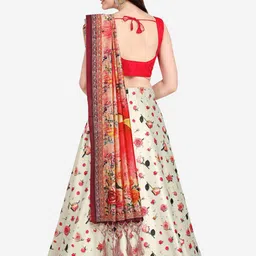 Kaizen TEXO FAB Printed Semi-Stitched Lehenga & Unstitched Blouse With Dupatta image 4