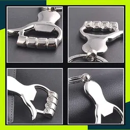 stealodeal StealodealStealodeal Silver Hand Bottle Opener Keychain for Men & Womens image 2
