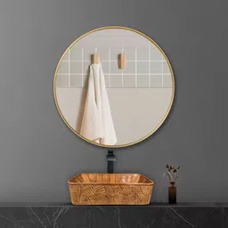 clayramic Branded Ceramic Wodden Washbasin With Waste Coupling & Pipe Set 18x14x5(Wodden 03) Table Top Basin image 2