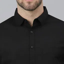 closwif creations Men Regular Fit Solid Spread Collar Formal Shirt image 5